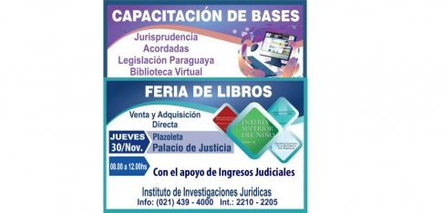 IIJ realiza feria de libros y capacitación sobre bases de datos jurídicos.