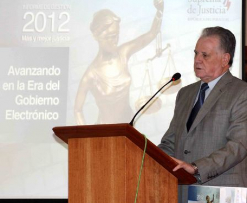 La presentación del informe de gestión estuvo a cargo del presidente de la Corte Suprema de Justicia, doctor Víctor Núñez.