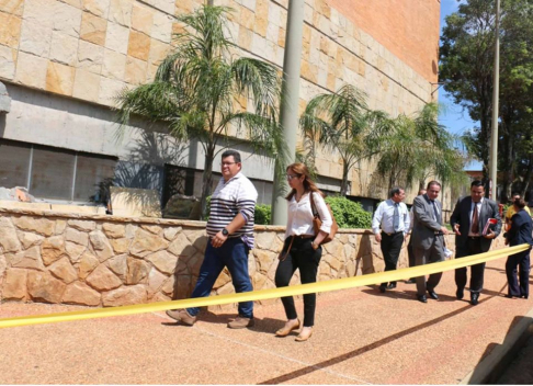 Una comitiva técnica procedió a inspeccionar las instalaciones de la sede judicial de la ciudad de Villarrica.