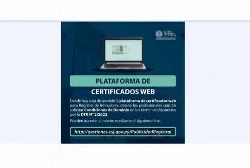 Registros Públicos presentó Plataforma de Certificados Web