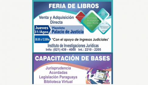 IIJ hará feria de libros y capacitación de bases de datos en Asunción.