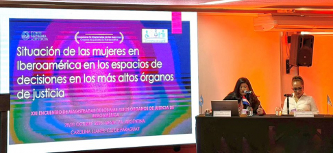 Ministra Llanes disertó en el XXI Encuentro de Magistradas de los Más Altos Órganos de Justicia de Iberoamérica.